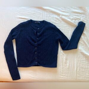 Brandy Melville Blue Cable Knit Cardigan